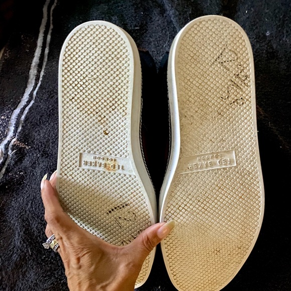 Ted Baker Oxford Blaare high top sneakers shoes navy burgundy 11 - Picture 5 of 5